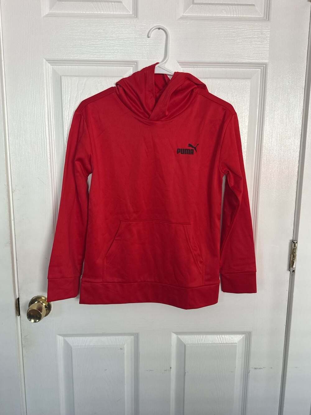 Puma Power Poly Fleece Pullover Hoodie Red Size M (10/12)